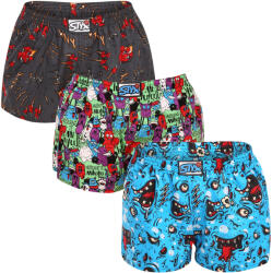 Styx 3PACK női bő szárú boxeralsó Styx art klasszikus gumipánt többszínű (3K14125) XL