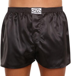 Styx férfi bő szárú boxeralsó Styx klasszikus gumipánt szatén fekete (C960) XL