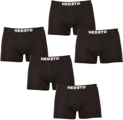 Nedeto 5PACK Férfi boxeralsó Nedeto fekete (5NB001b) 3XL