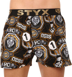 Styx Férfi bő szárú boxeralsó Styx art / KTV sportos gumipánt - fekete gumi (BTC1655) S