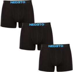 Nedeto 3PACK férfi boxeralsó Nedeto fekete (3NBC10) XL