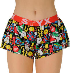 Styx Női bő szárú boxeralsók Styx művészet sportos gumipánt karácsonyi (T1258) M