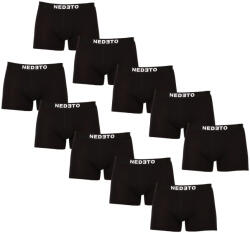 Nedeto 10PACK Férfi boxeralsó Nedeto fekete (10NB001b) 3XL