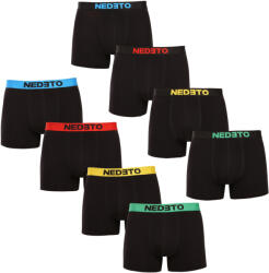 Nedeto 8PACK férfi boxeralsók Nedeto fekete (8NBC1) M