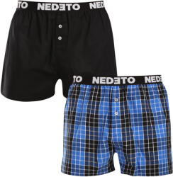 Nedeto 2PACK férfi bő szárú boxeralsó Nedeto többszínű (2NTC007) M