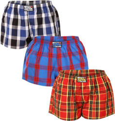 Styx 3PACK női bő szárú boxeralsók Styx klasszikus gumipánt többszínű (3K10469) XL