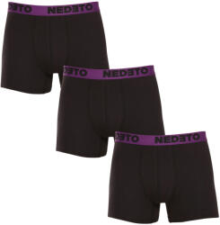 Nedeto 3PACK férfi boxeralsó Nedeto fekete (3NBC7) XL