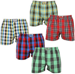 Styx 5PACK férfi bő szárú boxeralsók Styx klasszikus gumipánt többszínű (5A102129) M