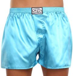 Styx férfi bő szárú boxeralsó Styx klasszikus gumipánt szatén kék (C967) XL