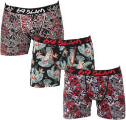 69SLAM 3PACK férfi boxeralsók69SLAM csípőbambusz (PABRST-BB) S