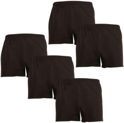 Nedeto 5PACK férfi bő szárú boxeralsó Nedeto fekete (5NDTT001) XL