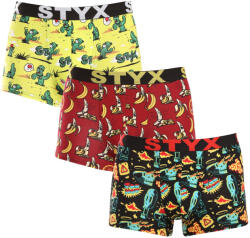 Styx 3PACK férfi boxeralsó Styx art sportos gumipánt többszínben (3G13198) S