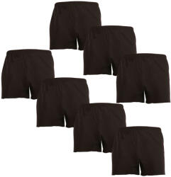 Nedeto 7PACK férfi bő szárú boxeralsó Nedeto fekete (7NDTT001) XL