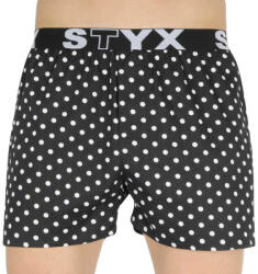 Styx Férfi bő szárú boxeralsó Styx art sportos gumipánt pöttyös (B1055) S