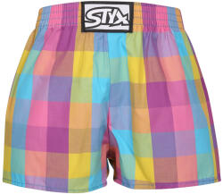 Styx Gyermek bő szárú boxeralsó Styx klasszikus gumipánt többszínű (J1028) 9-11 éves