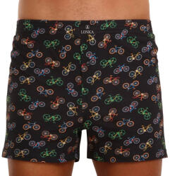 Lonka Férfi bő szárú boxeralsók Lonka többszínű (Karlos - bike/black) XL
