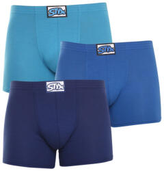 Styx 3PACK férfi boxeralsó Styx hosszú klasszikus gumipánt kék (F9676869) XL