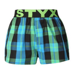 Styx Gyermek bő szárú boxeralsó Styx sportos gumipánt többszínben (BJ1038) 4-5 éves