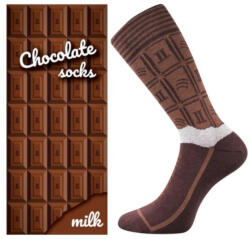 Lonka Férfi vicces zokni Lonka barna (Chocolate milk pánské) L