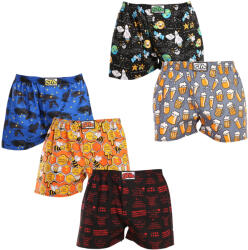 Styx 5PACK férfi bő szárú boxeralsók Styx art klasszikus gumipánt többszínű (5A1376789) XL