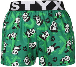 Styx Gyerekek bő szárú boxeralsó Styx művészet sport gumi pandák (BJ1852) 9-11 éves