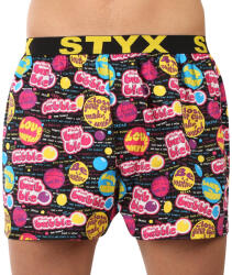 Styx Férfi bő szárú boxeralsó Styx art sportos gumipánt Pink Bubble (B1857) L