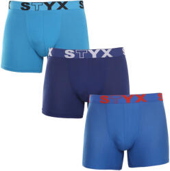 Styx 3PACK férfi boxeralsó Styx hosszú sportos gumipánt kék (U9676869) M