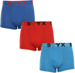 Styx 3PACK férfi boxeralsó Styx sportos gumipánt többszínben (G9676964) M
