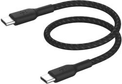 Belkin BOOST CHARGE USB-C/USB-C kábel, 15 cm, fekete - strapabíró (CAB004BT0MBK)