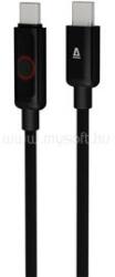 AVAX CB653 PULSEY 60W USB-C gyorstöltő kábel, fonott, szürke - 0, 5m (AVAX_CB653) (AVAX_CB653)