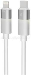 AVAX CB314 GLOWY 27W USB-C - Lightning gyorstöltő kábel, fehér - 1m (AVAX_CB314) (AVAX_CB314)