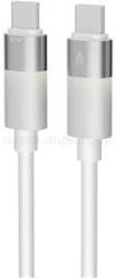 AVAX CB316 GLOWY 60W USB-C gyorstöltő kábel, fehér - 1m (AVAX_CB316) (AVAX_CB316)