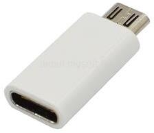 Gigapack Adapter (Type-C - microUSB, adatátvitel és töltés) FEHÉR (GP-70374) (GP-70374)