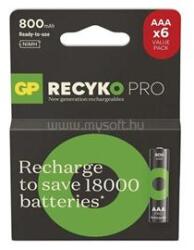 GP Batteries GP ReCyko Pro NiMH Akkumulátor HR03 (AAA) 6db (B2618V) (B2618V)