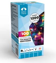 DekorTrend Crystalline toldható LED fényfüzér 800 cm, 100 db MULTI LED-del, fekete kábellel, Kül- és beltéri (KAT_106)