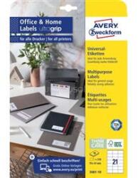 AVERY 3481-10 70x41mm 210db-os fehér univerzális etikett (AVERY_3481-10) (AVERY_3481-10)