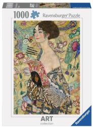 Ravensburger 1000 db-os puzzle - Art Collection - Hölgy legyezővel, Gustav Klimt (12001132) (12001132)