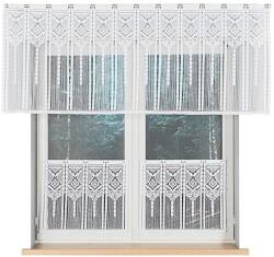 Markizeta Mintás függöny, Markizeta, bohém stílus, makramé, 60x50cm, fehér (MAR_73266)