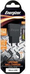 Energizer fali töltő 1A EU + MicroUSB kábel fekete (ENE-EAC1AEULMCM)