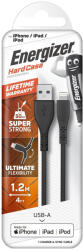 Energizer töltőkábel Lightning 1.2M fekete (ENE-EC410LGBK)