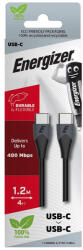 Energizer töltőkábel USB-C/C 2.0 1.2M fekete/szürke (ENE-EC611CGBK)