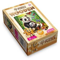 Wooden City 20 db-os fa puzzle - Pandák és pillangók (CH99057-SV) (CH99057-SV)