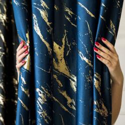 Markizeta függöny, 140x250cm, arany színű, nyomattal, poliészter (MAR_82520)