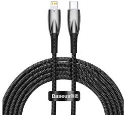 Baseus glimmer adatkábel, type-c - lightning, 20w, pd gyorstöltő, 200cm, törésgátló, fekete (CADH000101)