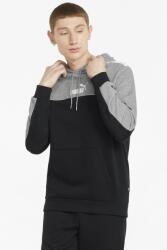 PUMA Puma, Colorblock dizájnos kapucnis pulóver polárbéléssel, Fekete, L (849036-01-L)