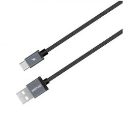 Astrum UT610 USB - Type-C 2.0 strapabíró erősített adatkábel fekete A53061-B - emag
