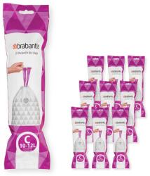 Brabantia PerfectFit Sort&Go/Silent/Touch 1005566, C méret, 10-12 l, 200 darab, Fehér (1005566)