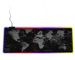  Yelandar RGB Ledes Világtérképes Gamer egérpad nagyméretű 80x30 cm (holm3971)