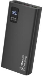 PZX V83 Power Bank, Hordozható, Gyorstöltő, 20000mAh, LED Kijelző, Túltöltés Védelem, Fekete (v83b)