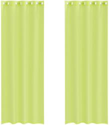 vidaXL 2 db almazöld fátyolfüggönyök rojtokkal 140x260 cm 4102057 (4102057)
